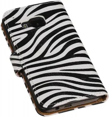 Bookcase Telefoonhoesje Zebra voor HTC One M9 Prime bij debadeend.nl