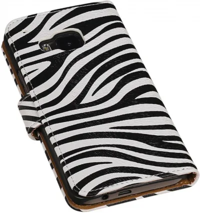 Bookcase Telefoonhoesje Zebra voor HTC One M9 Prime bij debadeend.nl