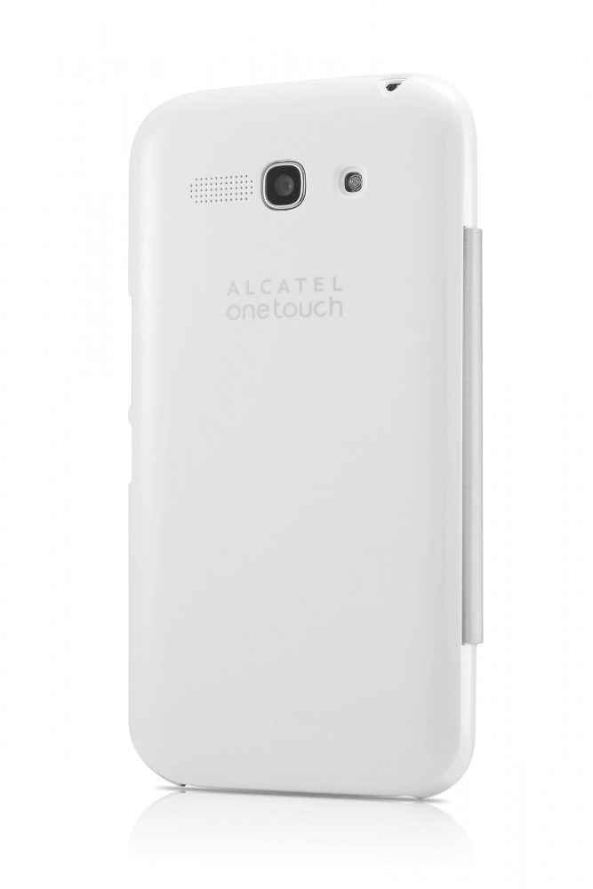 Uitvoerbaar botsing hond Telefoonhoesje Flipcover Wit voor Alcatel One Touch Pop C9