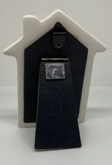 Tegelmagneet Huisje met leuke spreuk - sWerelds liefste Vriendin - Geel bij debadeend.nl