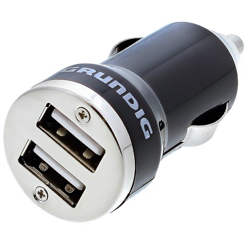 Doordeweekse dagen piloot Oppervlakkig Grundig Mini USB Lader voor in de Auto - 2x 5 volt output - Zwart