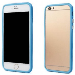 Telefoonhoesje Bumper voor iPhone 8 plus - Lichtblauw bij debadeend.nl