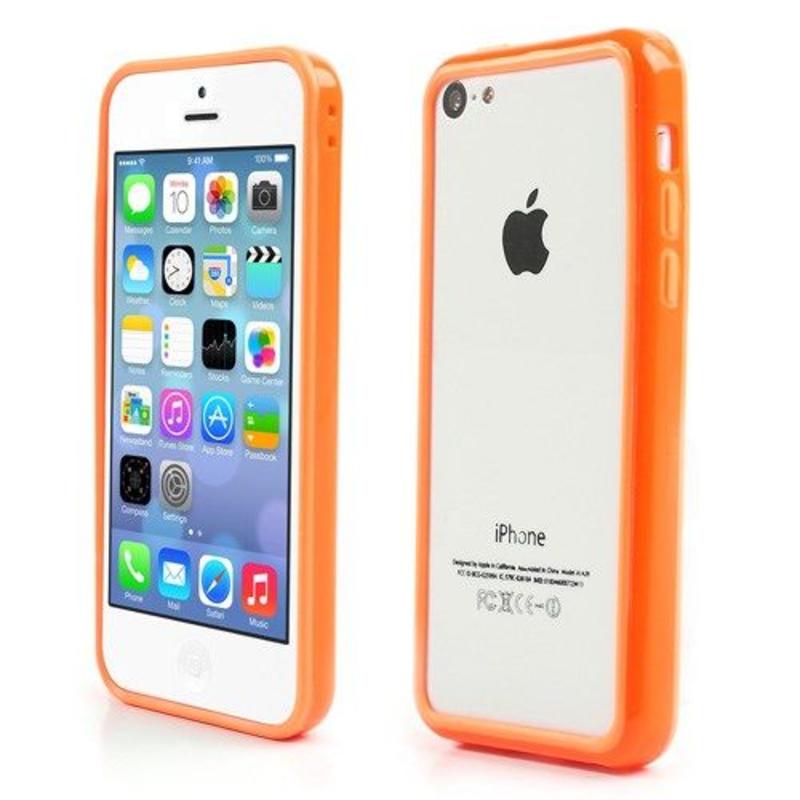 Telefoonhoesje Bumper voor iPhone 8 plus - Oranje bij debadeend.nl
