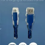 Micro USB kabel - Laad en Data - 1 meter - Blauw bij debadeend.nl