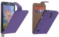 Telefoonhoesje Wallet Flipcase Zwart voor Samsung Galaxy S5 bij debadeend.nl