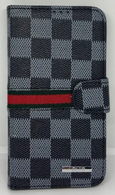 Telefoonhoesje Wallet Bookcase Zwart voor Samsung Galaxy S5 - Louis Uitvoering bij debadeend.nl
