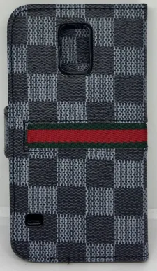 Telefoonhoesje Wallet Bookcase Zwart voor Samsung Galaxy S5 - Louis Uitvoering bij debadeend.nl