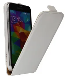 Telefoonhoesje Wallet Flipcase Wit voor Samsung Galaxy S5 bij debadeend.nl