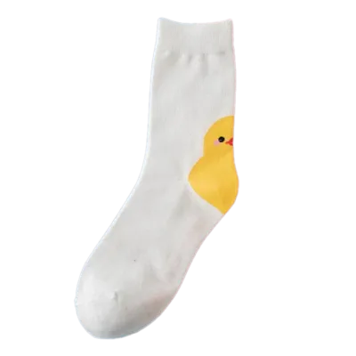 Rubber Duck Badeend Unisex Sokken - Maat 35 ~ 40 - Wit