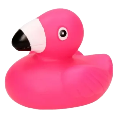 Mini Badeendje - Roze Flamingo Badeend - 7 cm