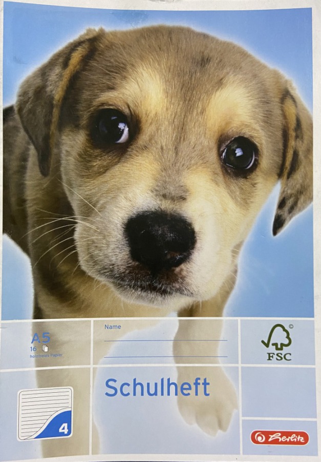 Schoolschrift Puppy - Gelinieerd (1 cm) - 16 pagina's bij debadeend.nl