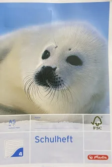 Schoolschrift Zeehondje - Gelinieerd (1 cm) - 16 pagina's bij debadeend.nl