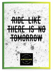 A4 Schrift Groen/Wit - Ride Like There Is No Tomorrow - Gelinieerd (0.7 cm) - 80 pagina's bij debadeend.nl