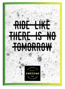 A4 Schrift Groen/Wit - Ride Like There Is No Tomorrow - Gelinieerd (0.7 cm) - 80 pagina's