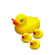 Badeend Familie Set - Moedereend met 3 Mini Eendjes - 4-delig Badeend Familie Set - Moedereend met 3 Mini Eendjes - 4-delig