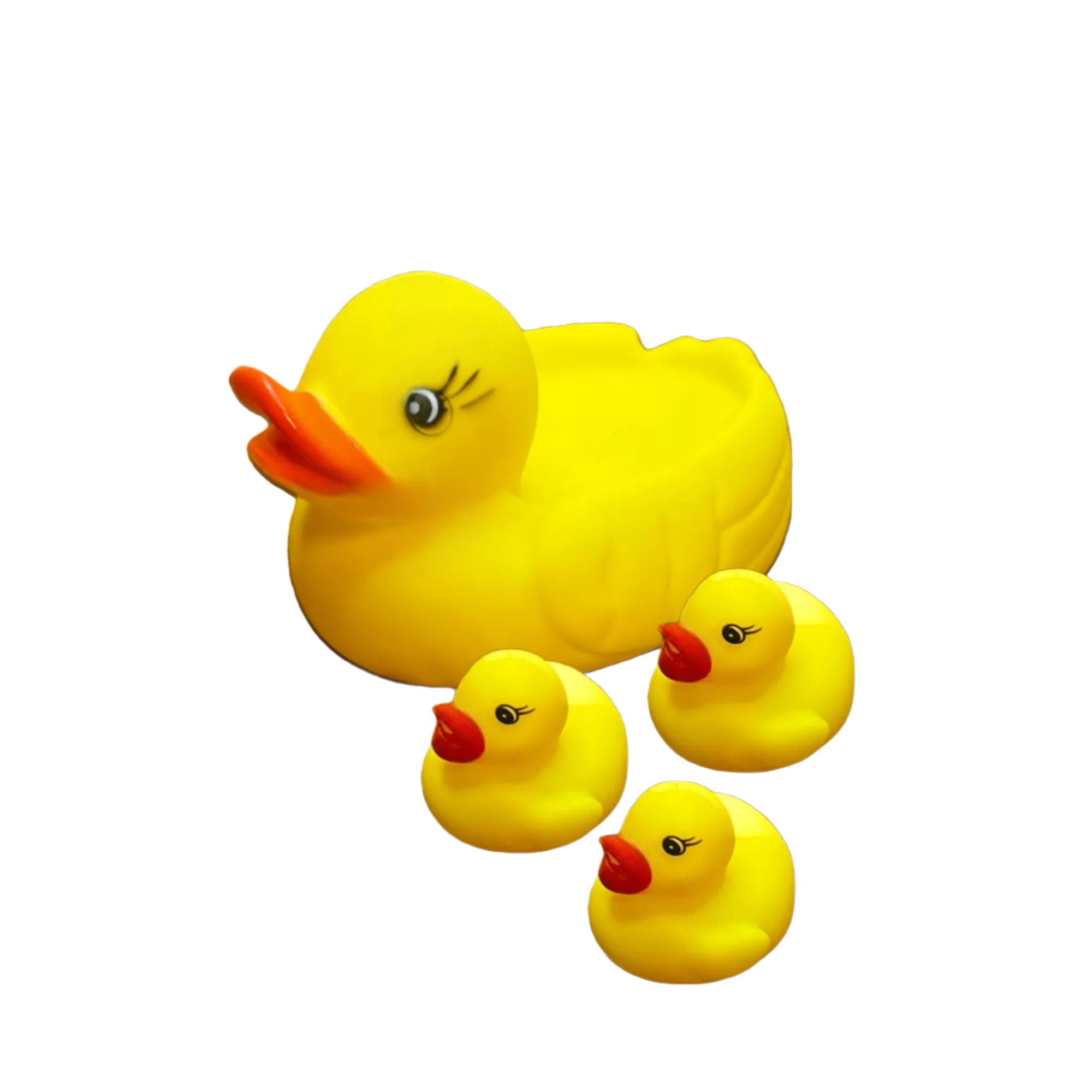 Badeend Familie Set - Moedereend met 3 Mini Eendjes - 4-delig Badeend Familie Set - Moedereend met 3 Mini Eendjes - 4-delig