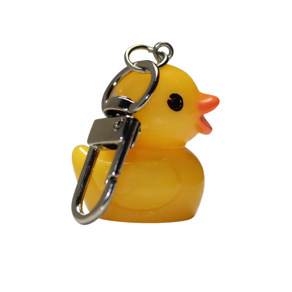 Klein Resin Badeendje Sleutelhanger - 3 cm - Geel Klein Resin Badeendje Sleutelhanger - 3 cm - Geel
