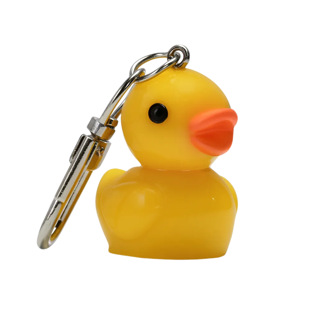 Klein Resin Badeendje Sleutelhanger - 3 cm - Geel Klein Resin Badeendje Sleutelhanger - 3 cm - Geel