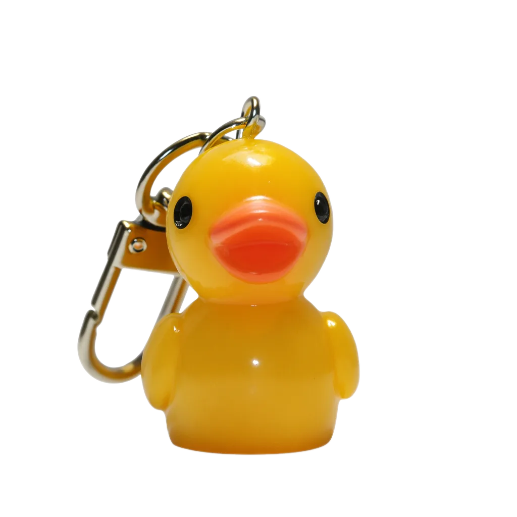 Klein Resin Badeendje Sleutelhanger - 3 cm - Geel Klein Resin Badeendje Sleutelhanger - 3 cm - Geel