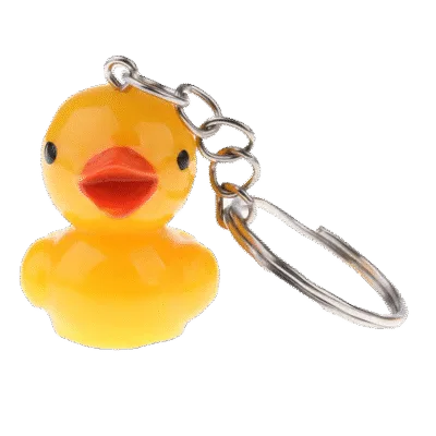 Mini Resin Badeend Sleutelhanger - 2,5 cm - Geel