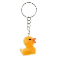 Mini Resin Badeend Sleutelhanger - 2,5 cm - Geel
