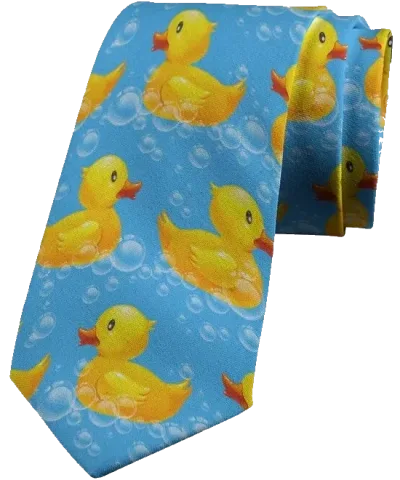 Badeendjes Stropdas - Ducky Tie Lichtblauw