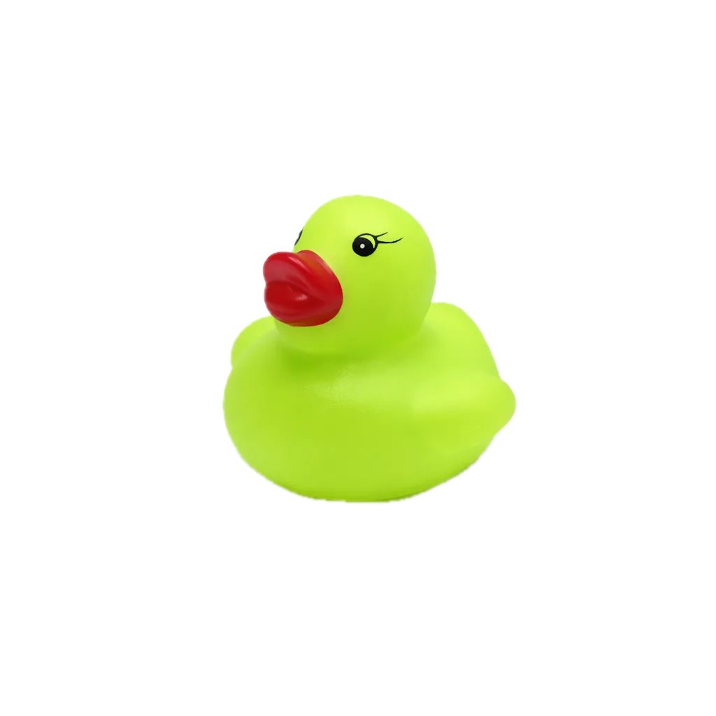 Gekleurd Klein Badeendje - Groene Rubber Duck - 3,5 cm Gekleurd Klein Badeendje - Groene Rubber Duck - 3,5 cm