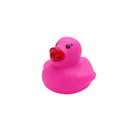 Gekleurd Klein Badeendje - Roze Rubber Duck - 3,5 cm