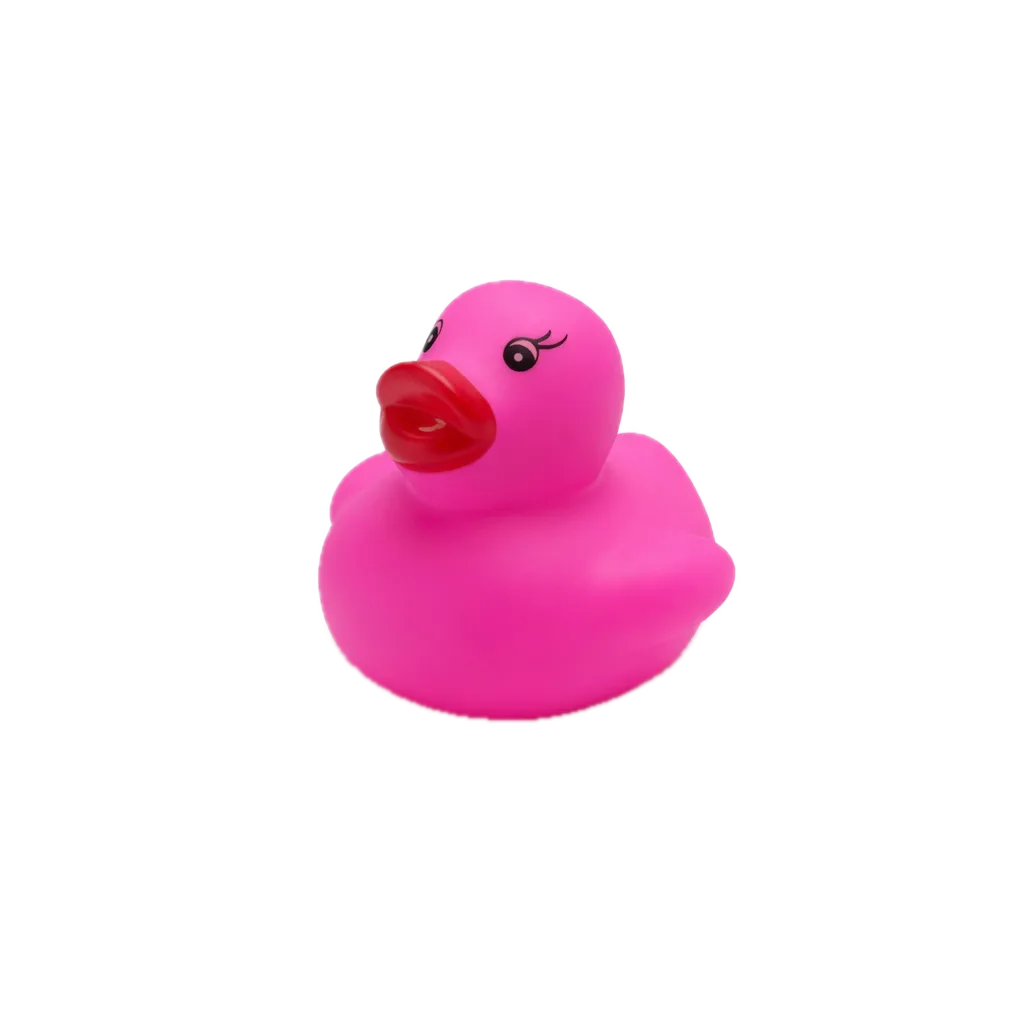 Gekleurd Klein Badeendje - Roze Rubber Duck - 3,5 cm Gekleurd Klein Badeendje - Roze Rubber Duck - 3,5 cm