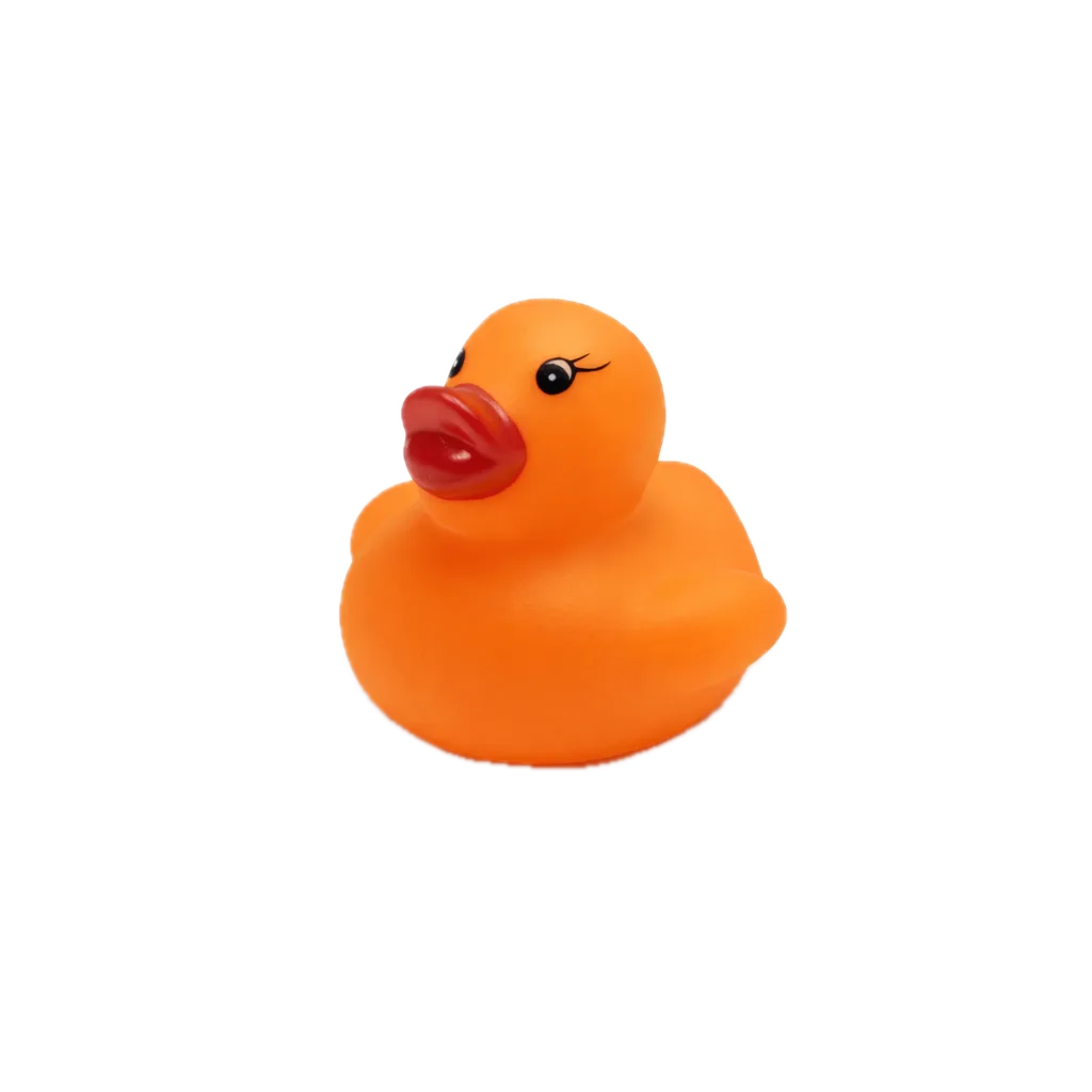 Gekleurd Klein Badeendje - Oranje Rubber Duck - 3,5 cm Gekleurd Klein Badeendje - Oranje Rubber Duck - 3,5 cm