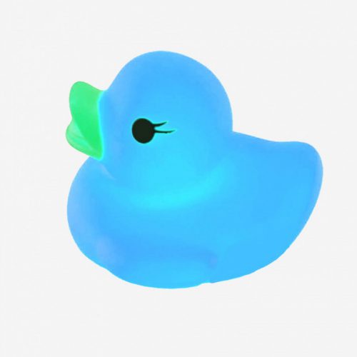 Gekleurd Mini Badeendje - Blauw Rubber Duck - 4 cm bij debadeend.nl
