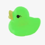 Gekleurd Klein Badeendje - Groene Rubber Duck - 3,5 cm