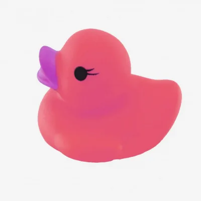 Gekleurd Mini Badeendje - Roze Rubber Duck - 4 cm bij debadeend.nl