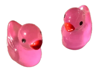 Micro Fluorescerende Eend - Glow in the dark - Roze