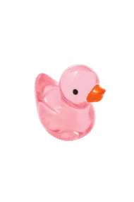 Micro Fluorescerende Eend - Glow in the dark - Licht roze