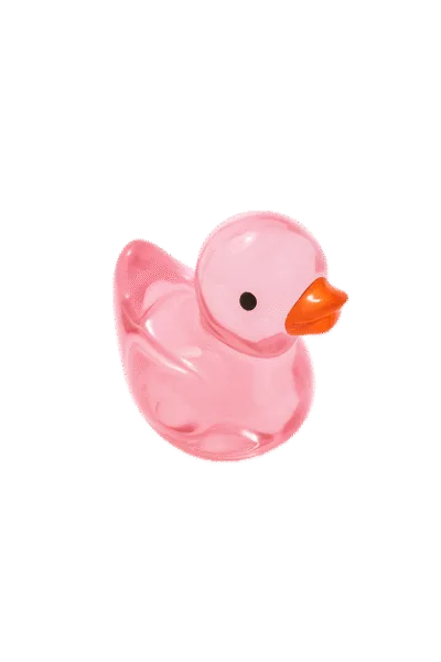 Micro Fluorescerende Eend - Glow in the dark - Licht roze