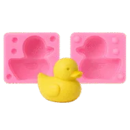 Siliconen Badeend Vorm - 1 x 4 cm Eend - Roze