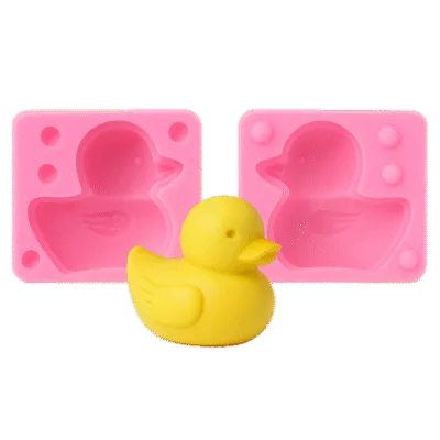 Siliconen Badeend Vorm - 1 x 4 cm Eend - Roze
