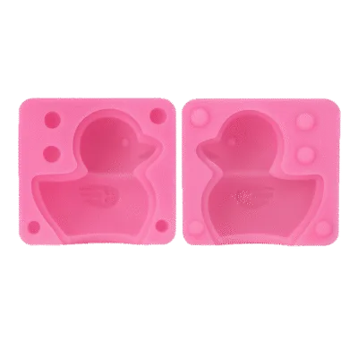 Siliconen Badeend Vorm - 1 x 4 cm Eend - Roze