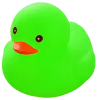 Gekleurd Mini Badeendje - Groene Rubber Duck - 5 cm