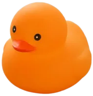 Gekleurd Mini Badeendje - Oranje Rubber Duck - 5 cm