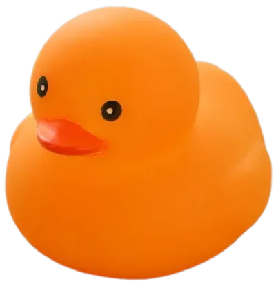 Gekleurd Mini Badeendje - Oranje Rubber Duck - 5 cm