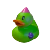 Feest Badeend – Groen – 8 cm – Badeend met Cupcake
