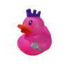 Prinses Badeend - Roze - 8 cm - Badeend met Kroon & Toverstaf