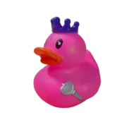 Prinses Badeend - Roze - 8 cm - Badeend met Kroon & Toverstaf