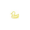 Badeend Paperclips - Geel - 20 stuks