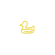 Badeend Paperclips - Geel - 20 stuks