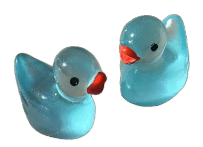 Micro Fluorescerende Eend - Glow in the dark - Licht blauw