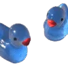 Micro Fluorescerende Eend - Glow in the dark - Donker blauw