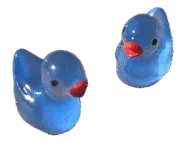 Micro Fluorescerende Eend - Glow in the dark - Donker blauw